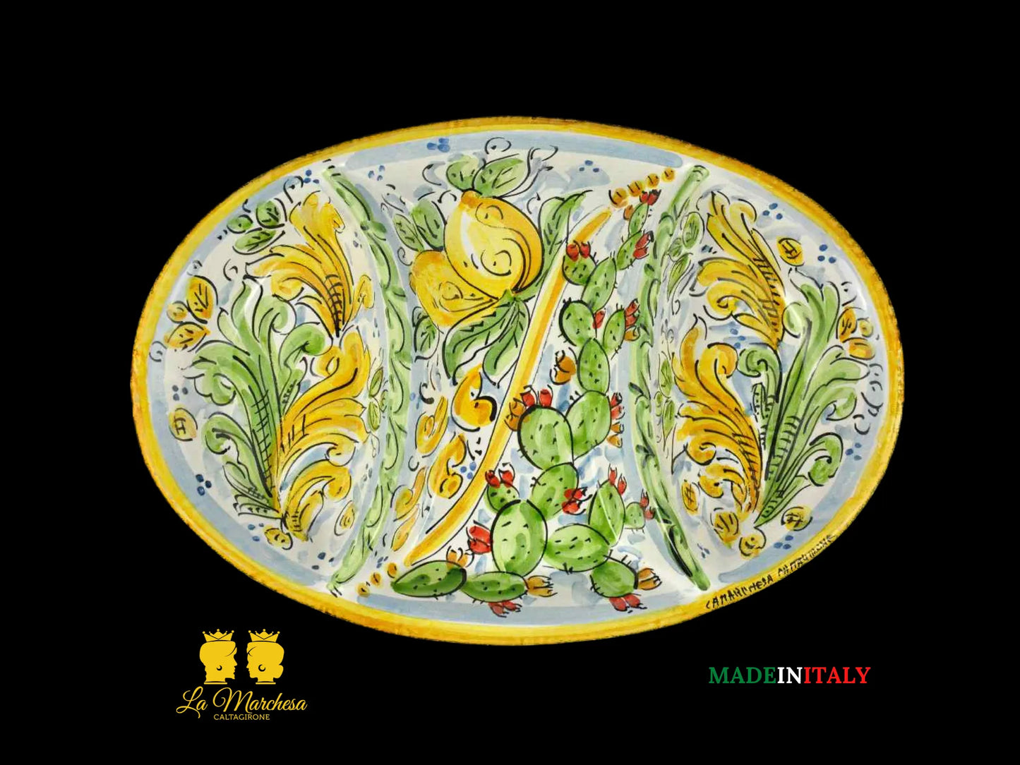 Elegante Antipastiera Ceramica di Caltagirone