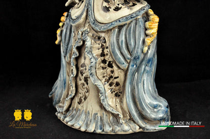 Dama Lumiera in Ceramica di Caltagirone antichizzata