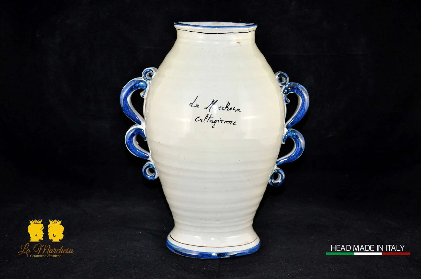 Vasi Gufo in ceramica di Caltagirone decorati a mano 28cm - vari decori