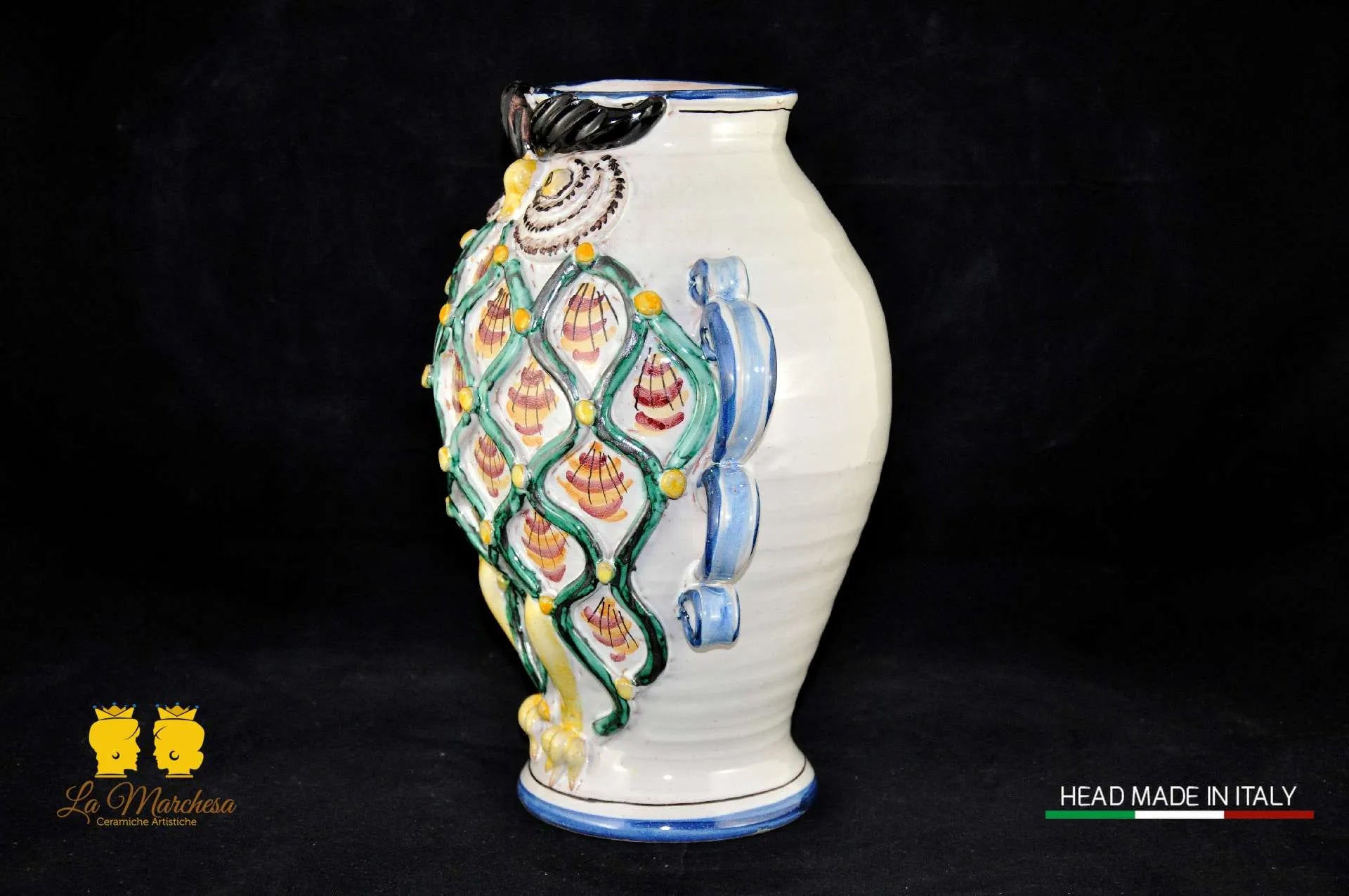 Vasi Gufo in ceramica di Caltagirone decorati a mano 28cm - vari decori