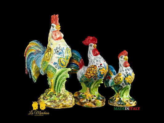 Gallo in Ceramica di Caltagirone