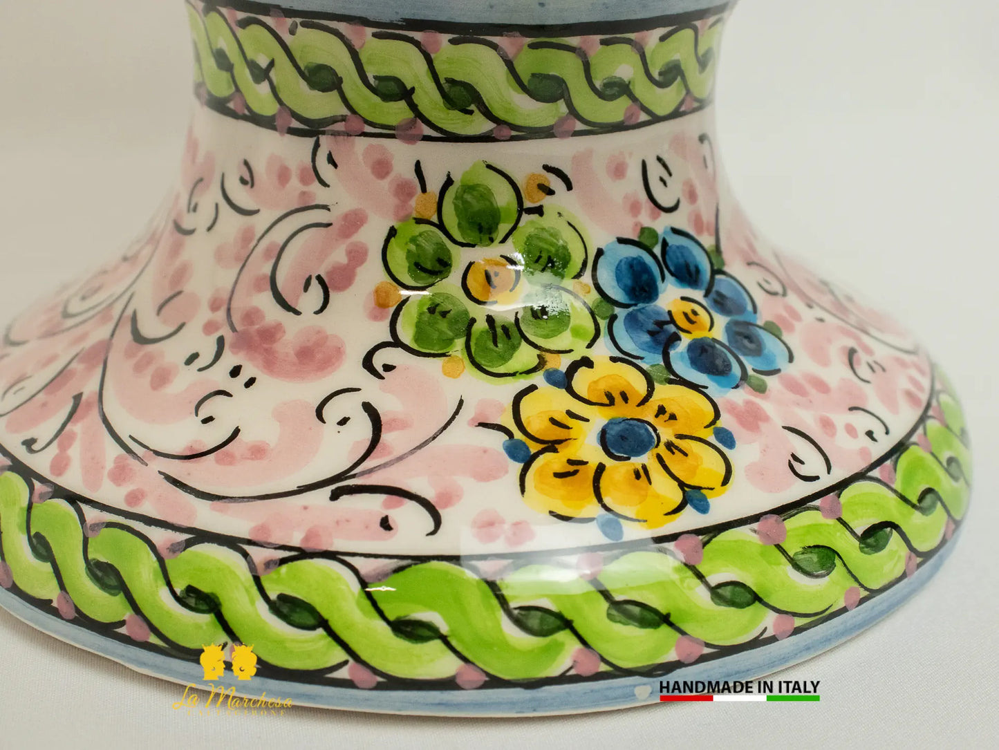 Pigna Siciliana in Ceramica di Caltagirone Rosa 30cm