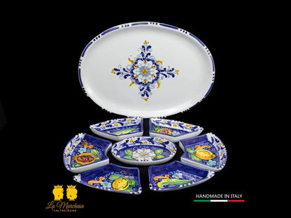 Set Antipastiera cena fredda in Ceramica di Caltagirone - Vari Modelli