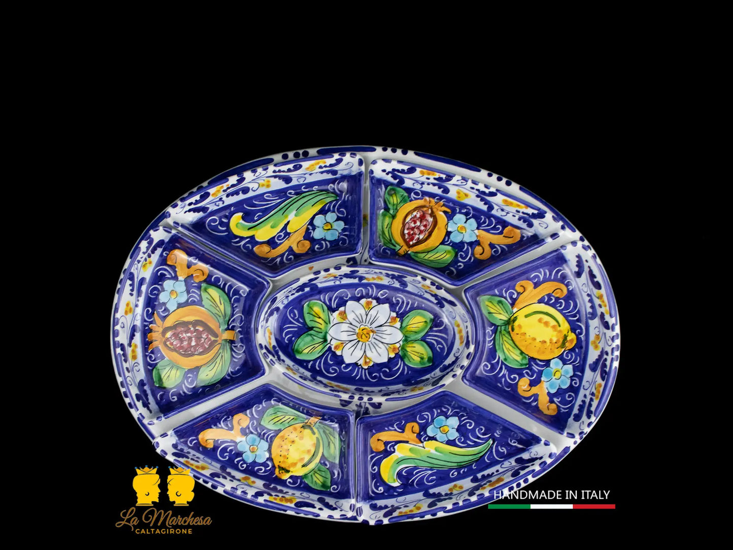 Set Antipastiera cena fredda in Ceramica di Caltagirone - Vari Modelli