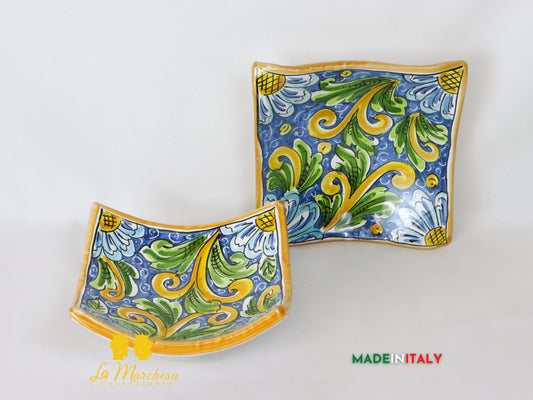 Svuotatasche ingresso Ceramica di Caltagirone Blu antico 17cm - Vari Modelli