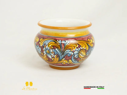 Portavaso in Ceramica di Caltagirone 15cm - Vari decori