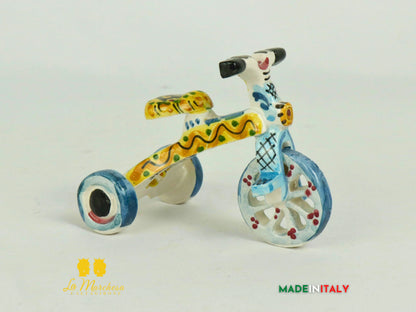 Bicicletta o Triciclo in Ceramica di Caltagirone