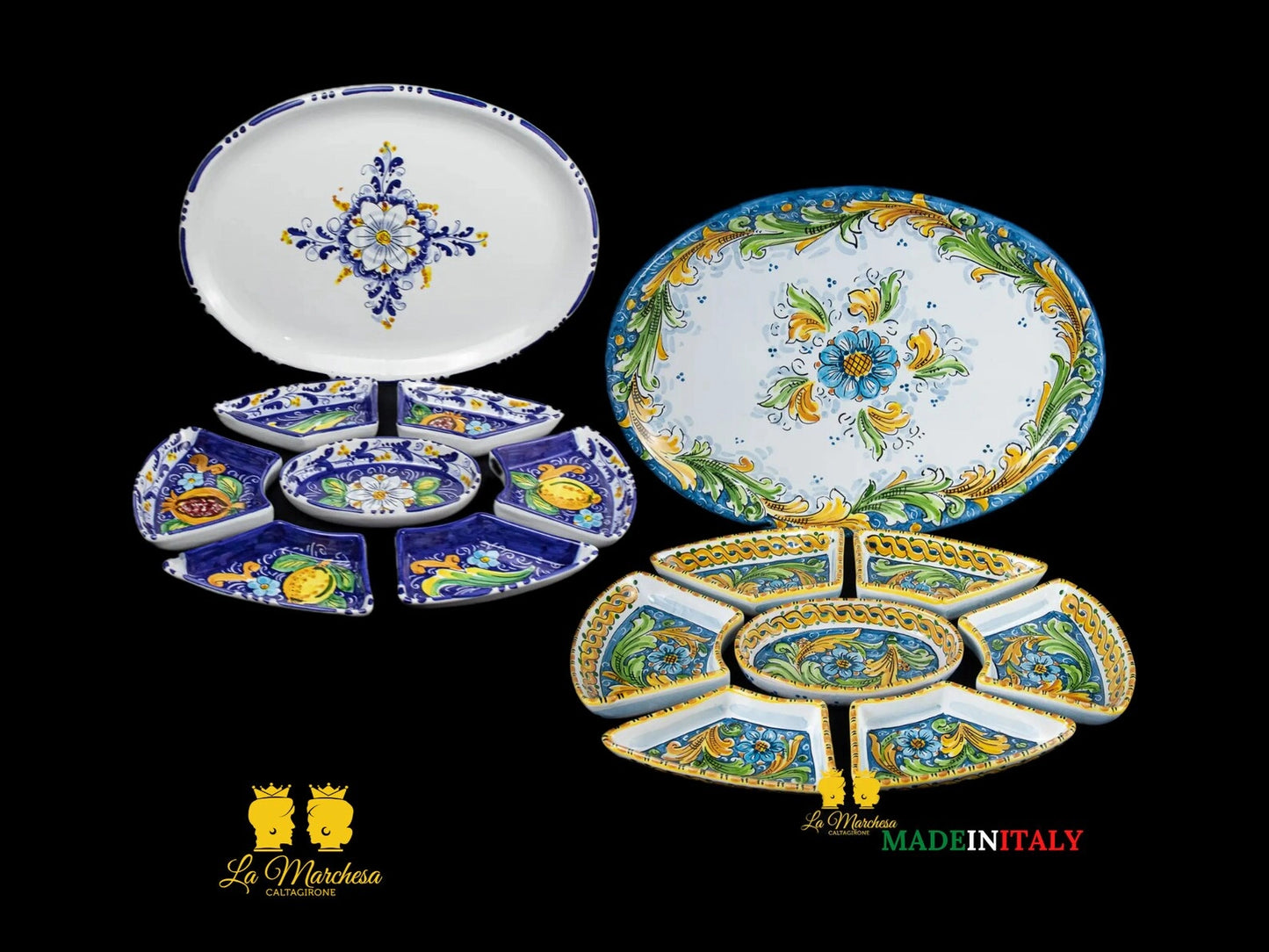 antipastiera in ceramica di caltagirone