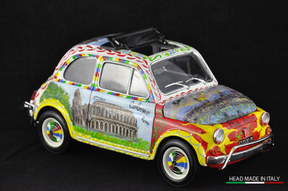 Modellino Bburago FIAT 500 Carretto Siciliano ITALY monumenti Caltagirone