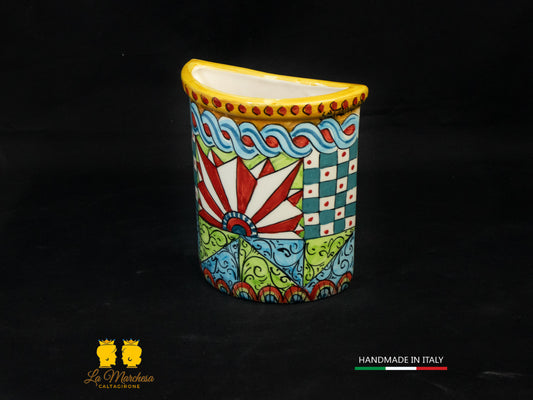 Umidificatori / vaso da parete Ceramica Caltagirone decori carretto siciliano